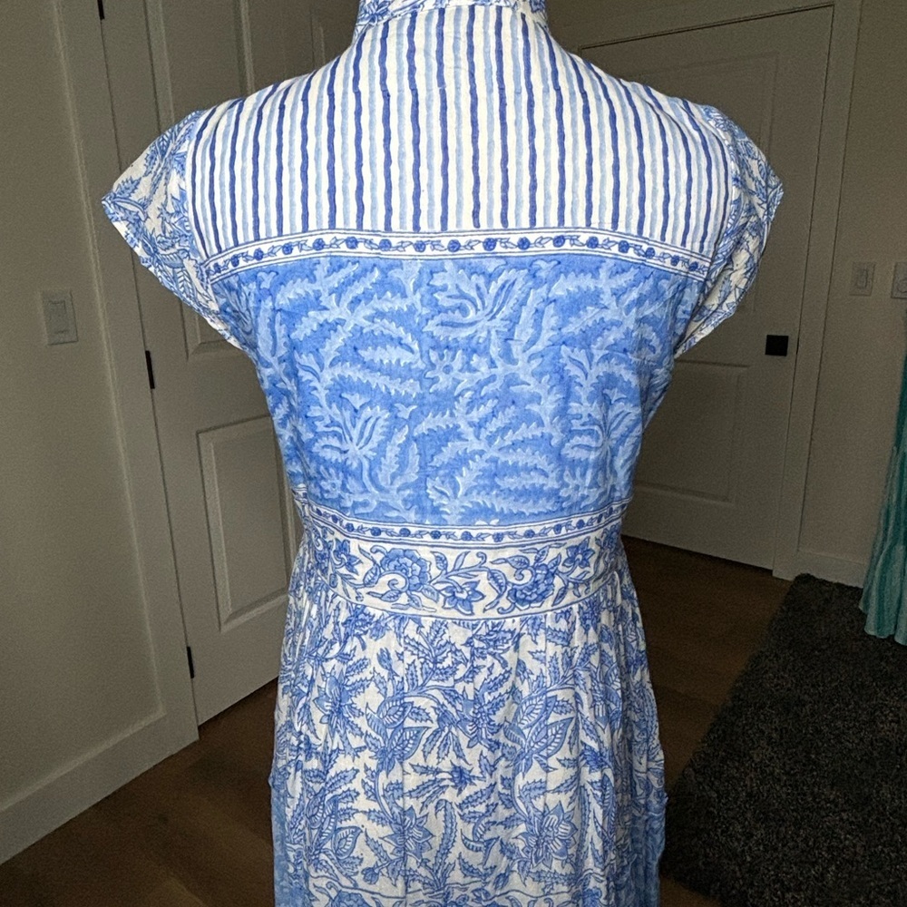 Blue Floral Maxi Dress - Picture 13 of 16